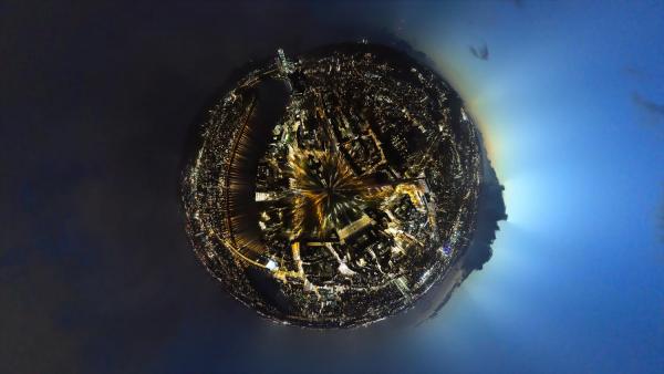 Panoramic aerial view of Bonn, Germany